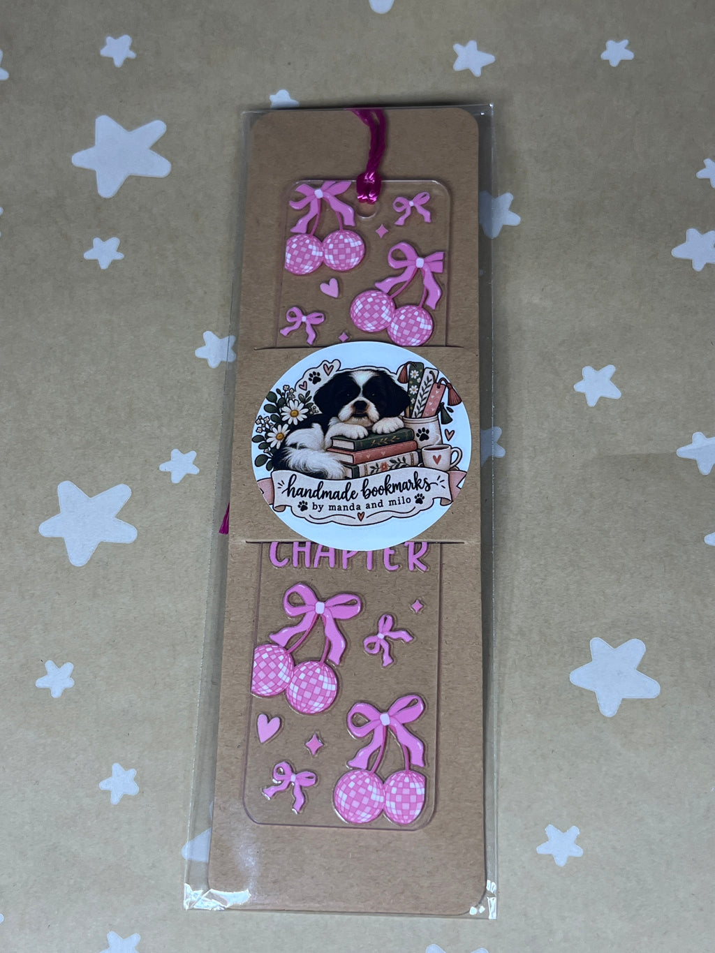 Just one more chapter pink bookmark