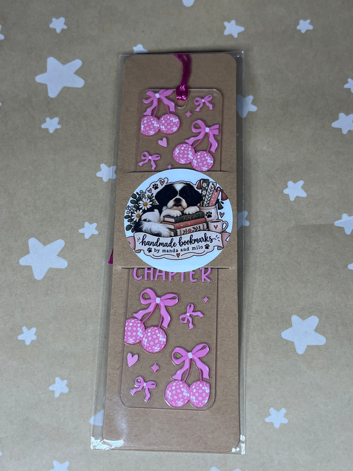 Just one more chapter pink bookmark