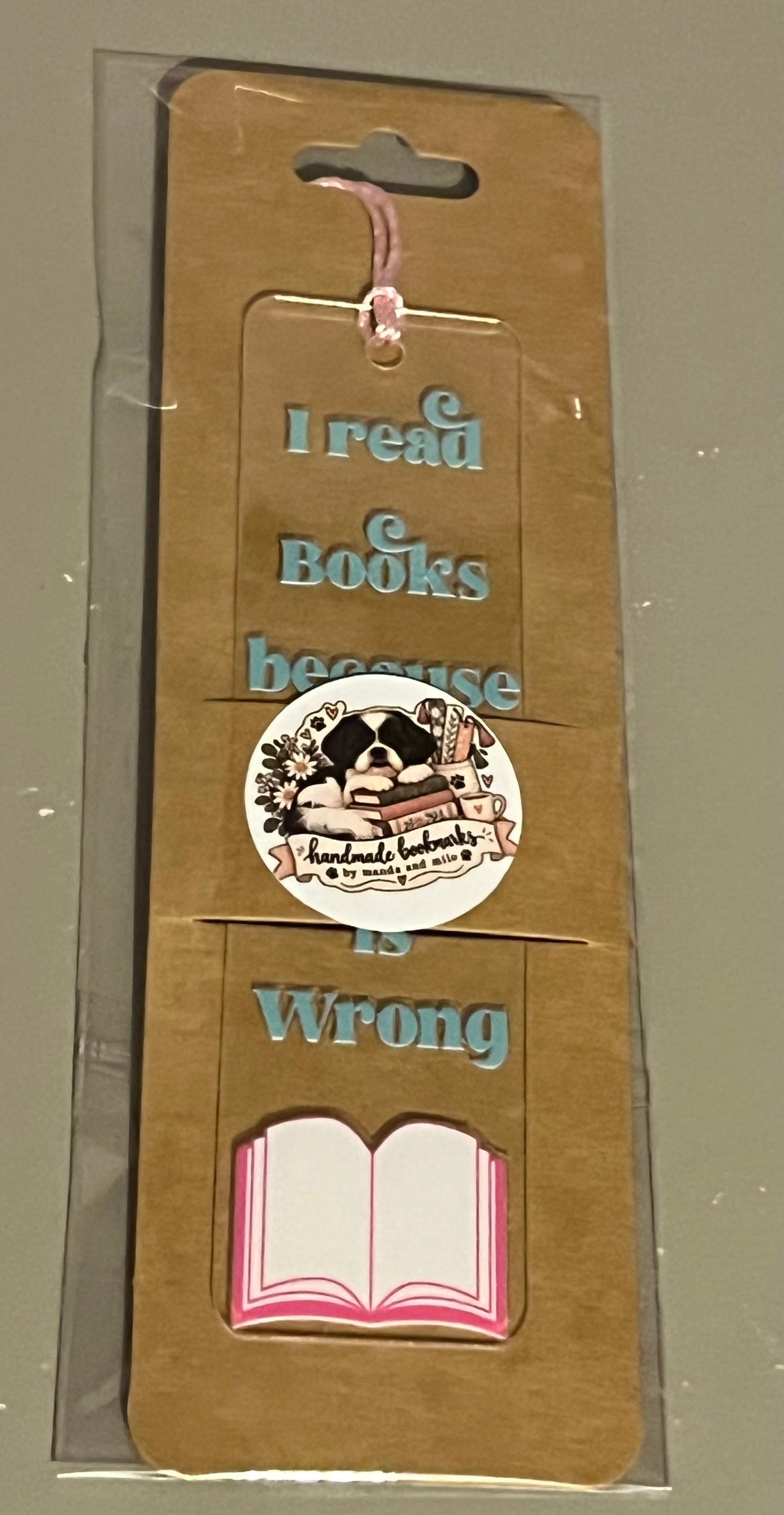 I read books because murder is wrong bookmark
