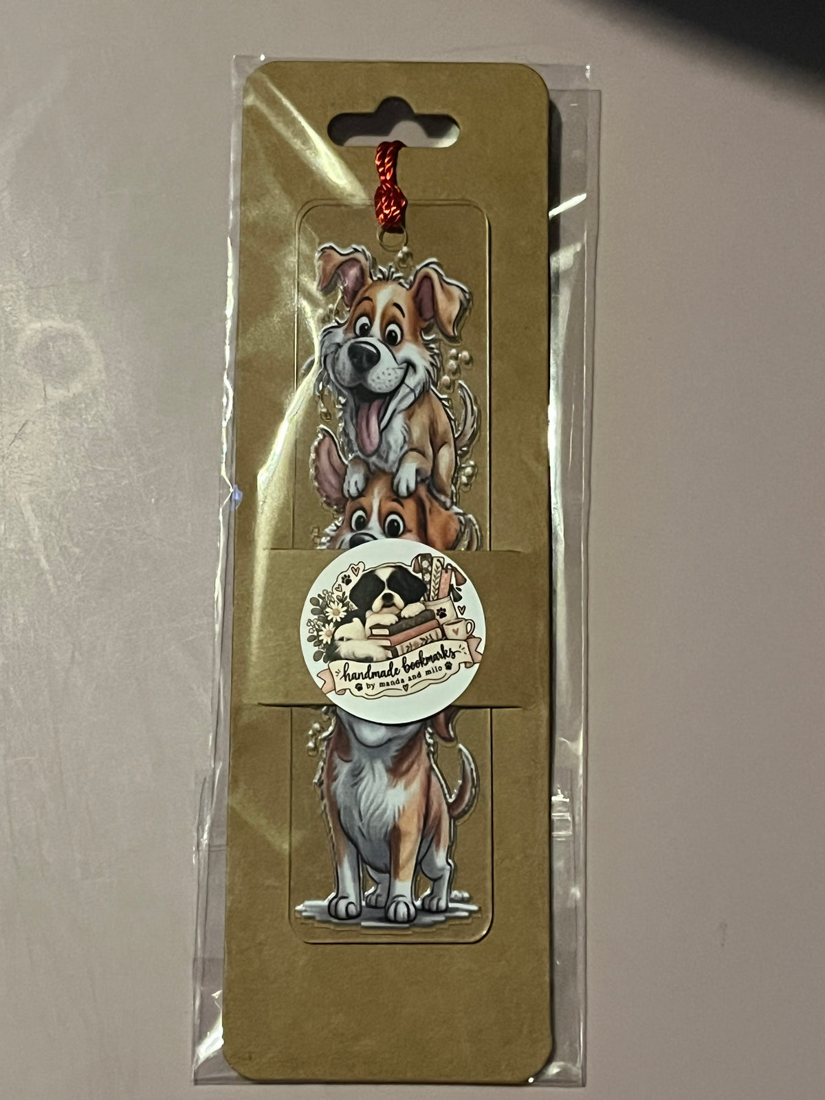 Dog bookmark