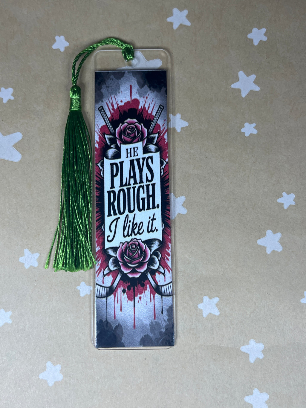 Ice hockey romance bookmark