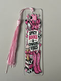 Spicy books and cowgirl vibes bookmark