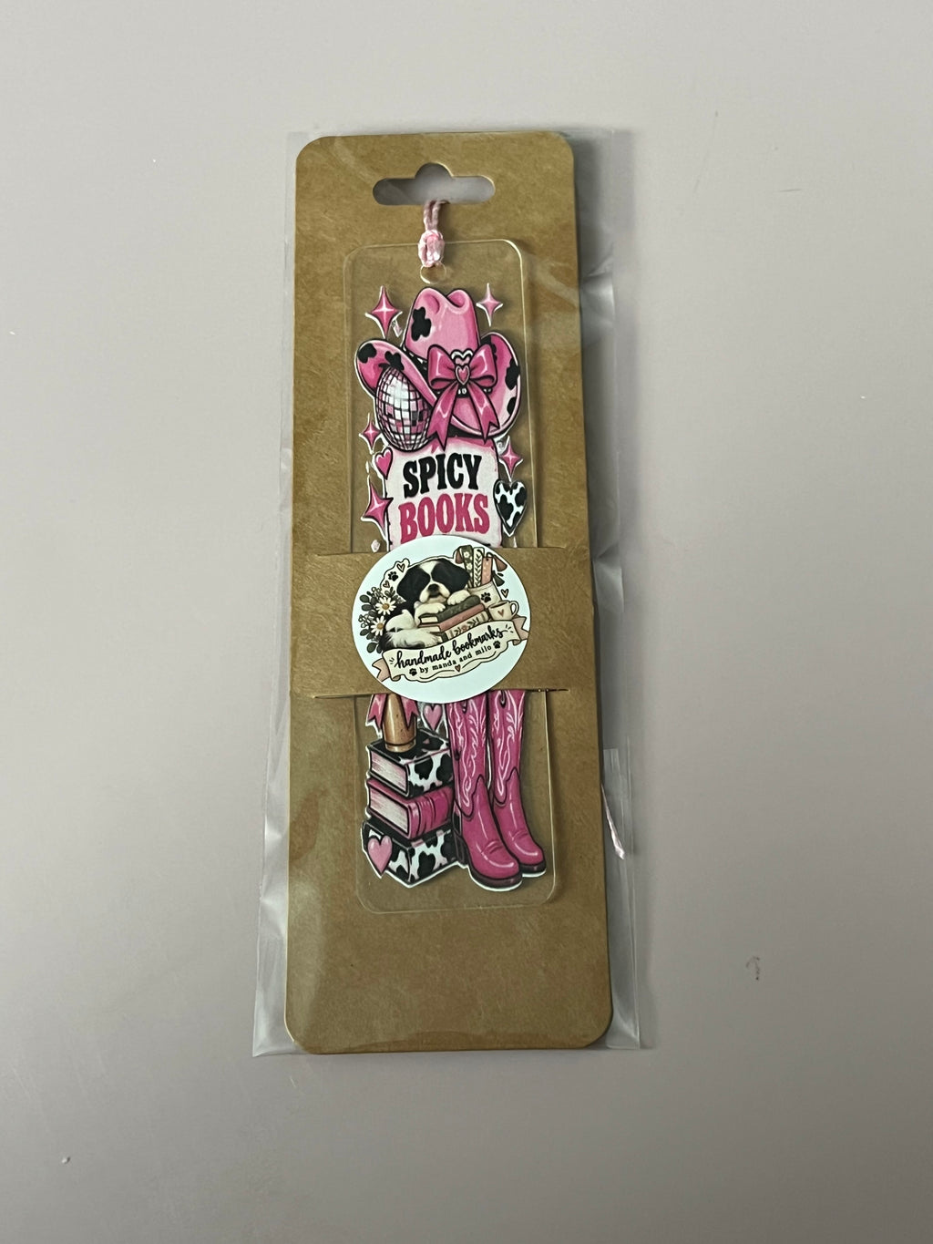 Spicy books and cowgirl vibes bookmark