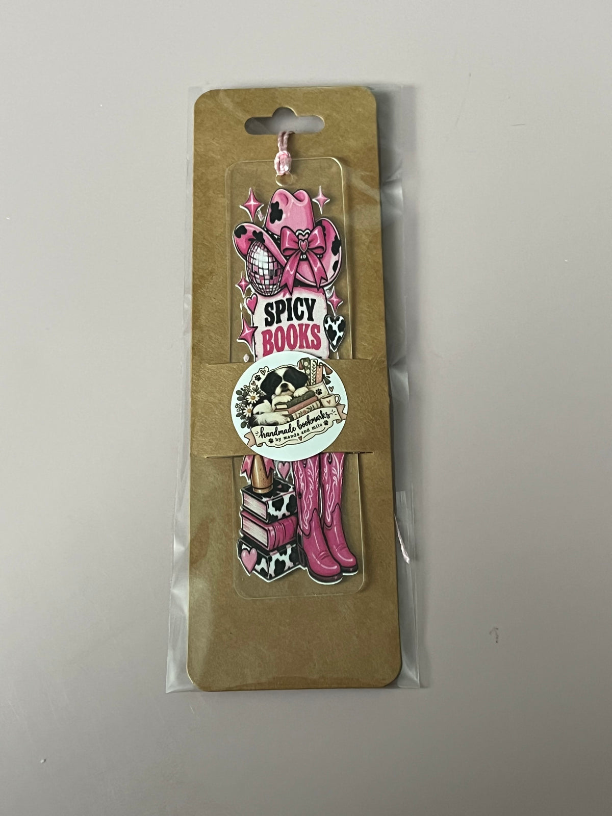 Spicy books and cowgirl vibes bookmark