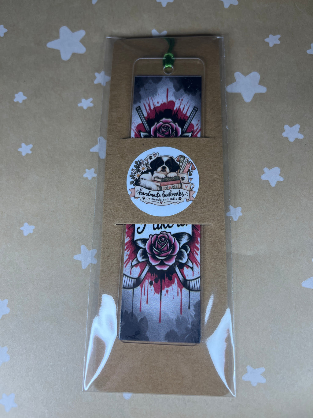 Ice hockey romance bookmark