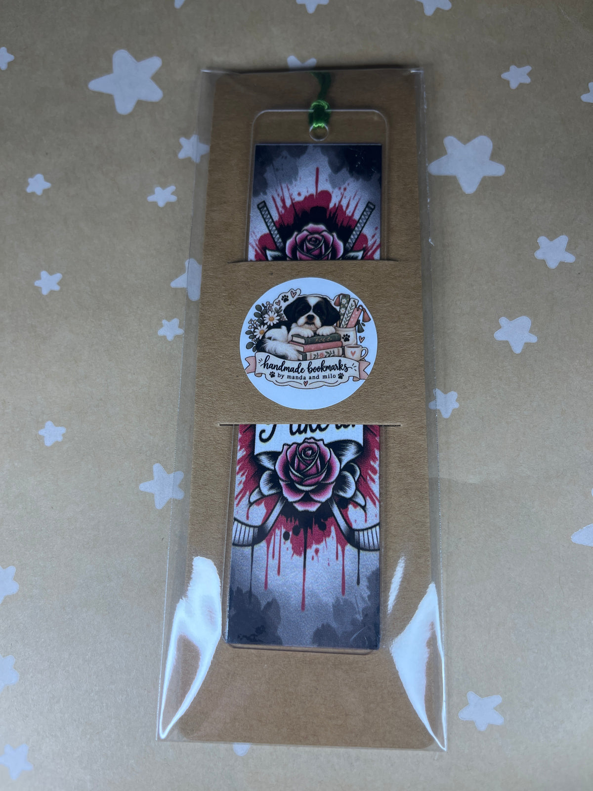 Ice hockey romance bookmark