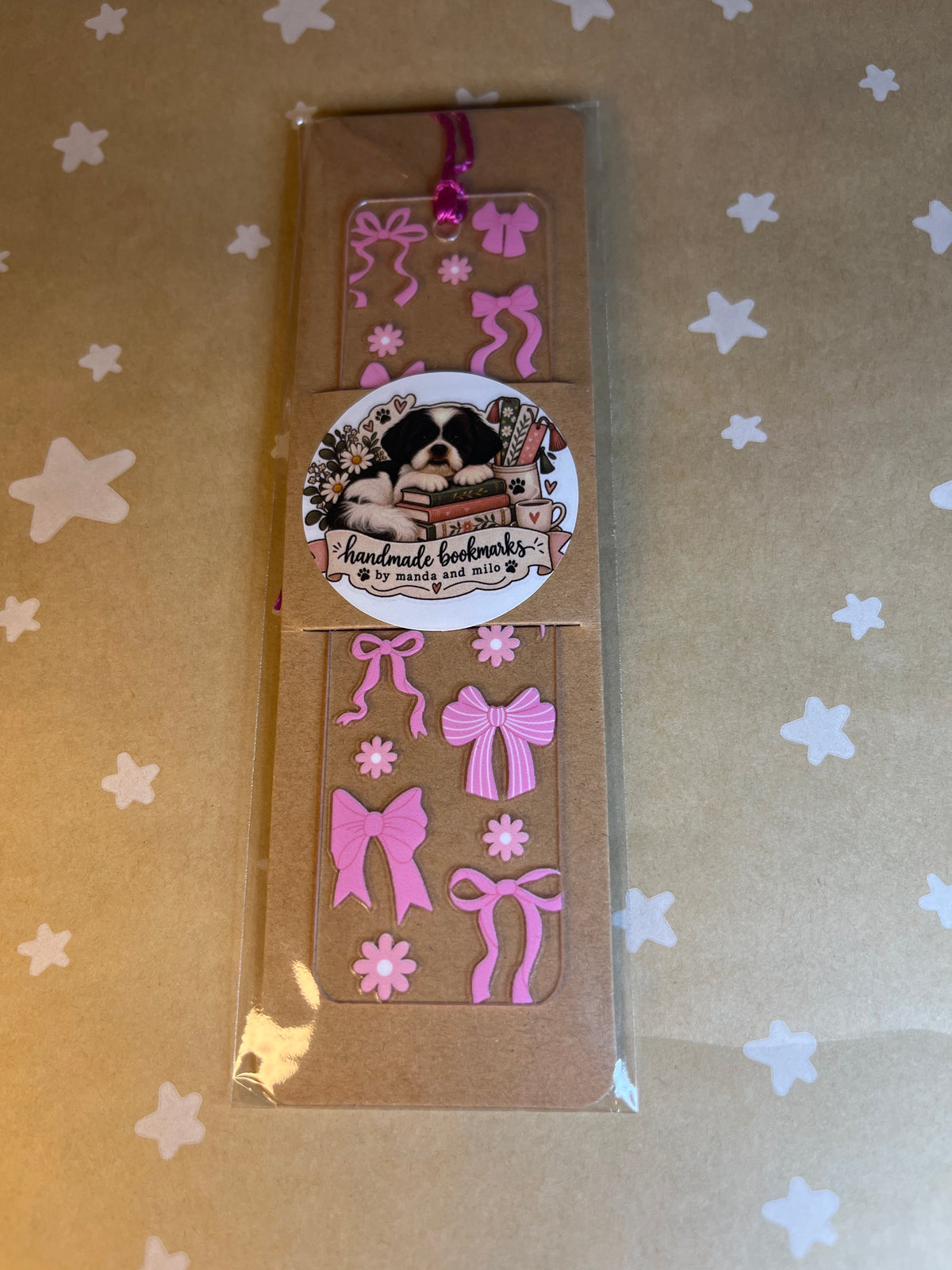 Just one more time pink bookmark