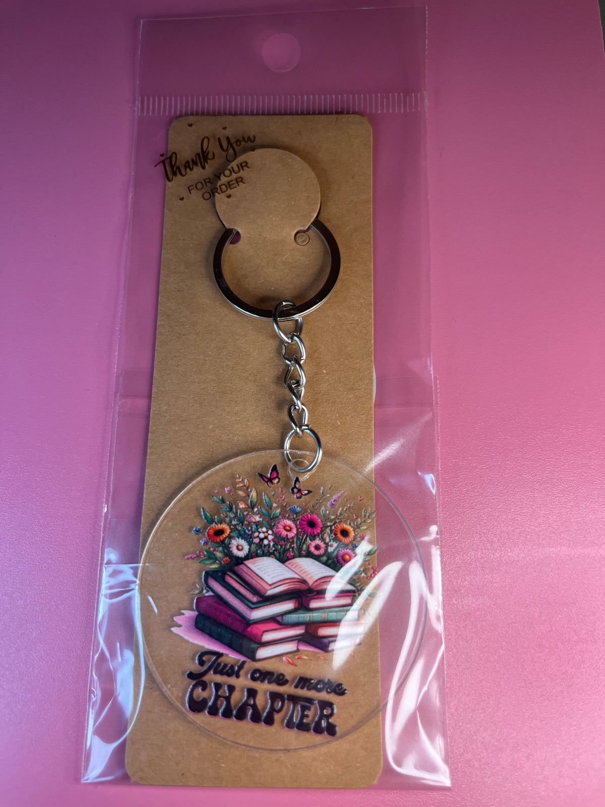 Just one more chapter keychain