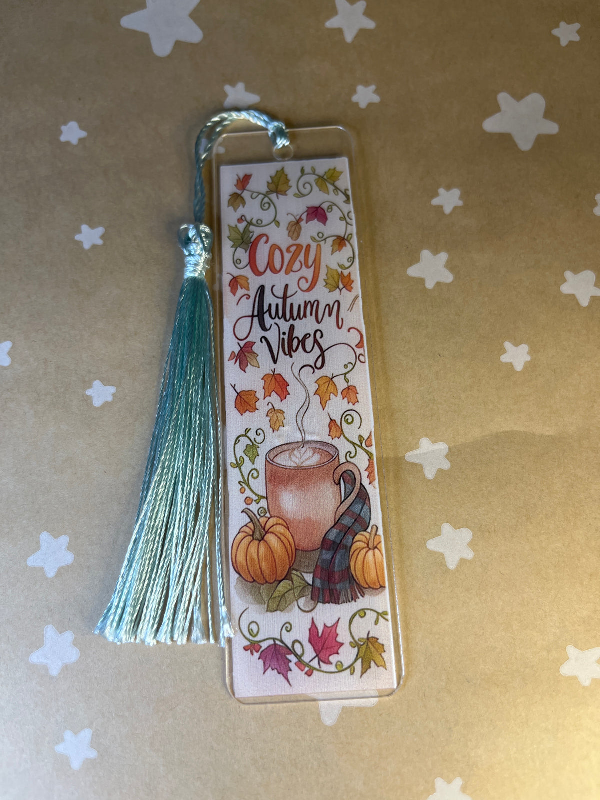 Cosy autumn bookmark