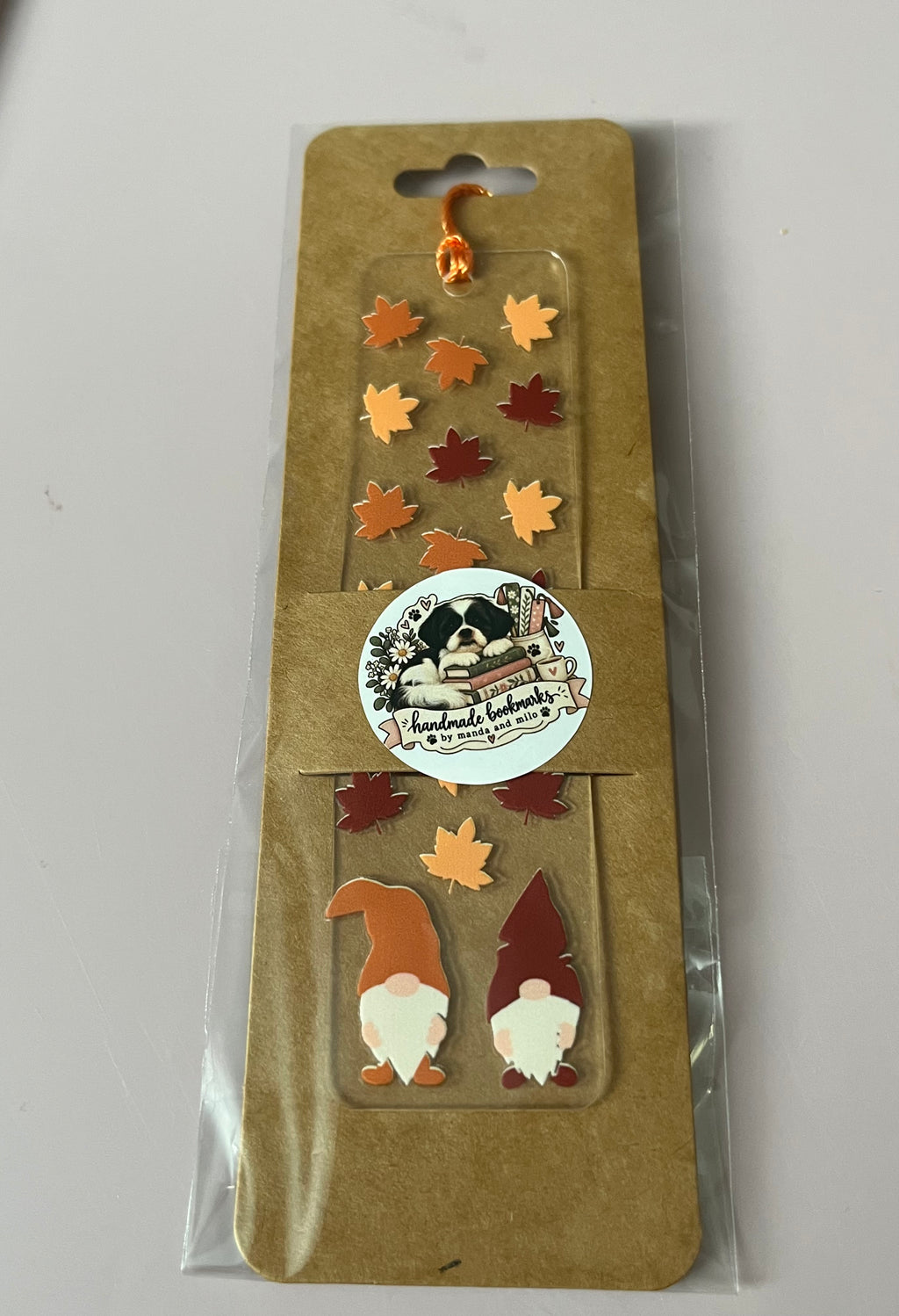 Autumn gonks bookmark