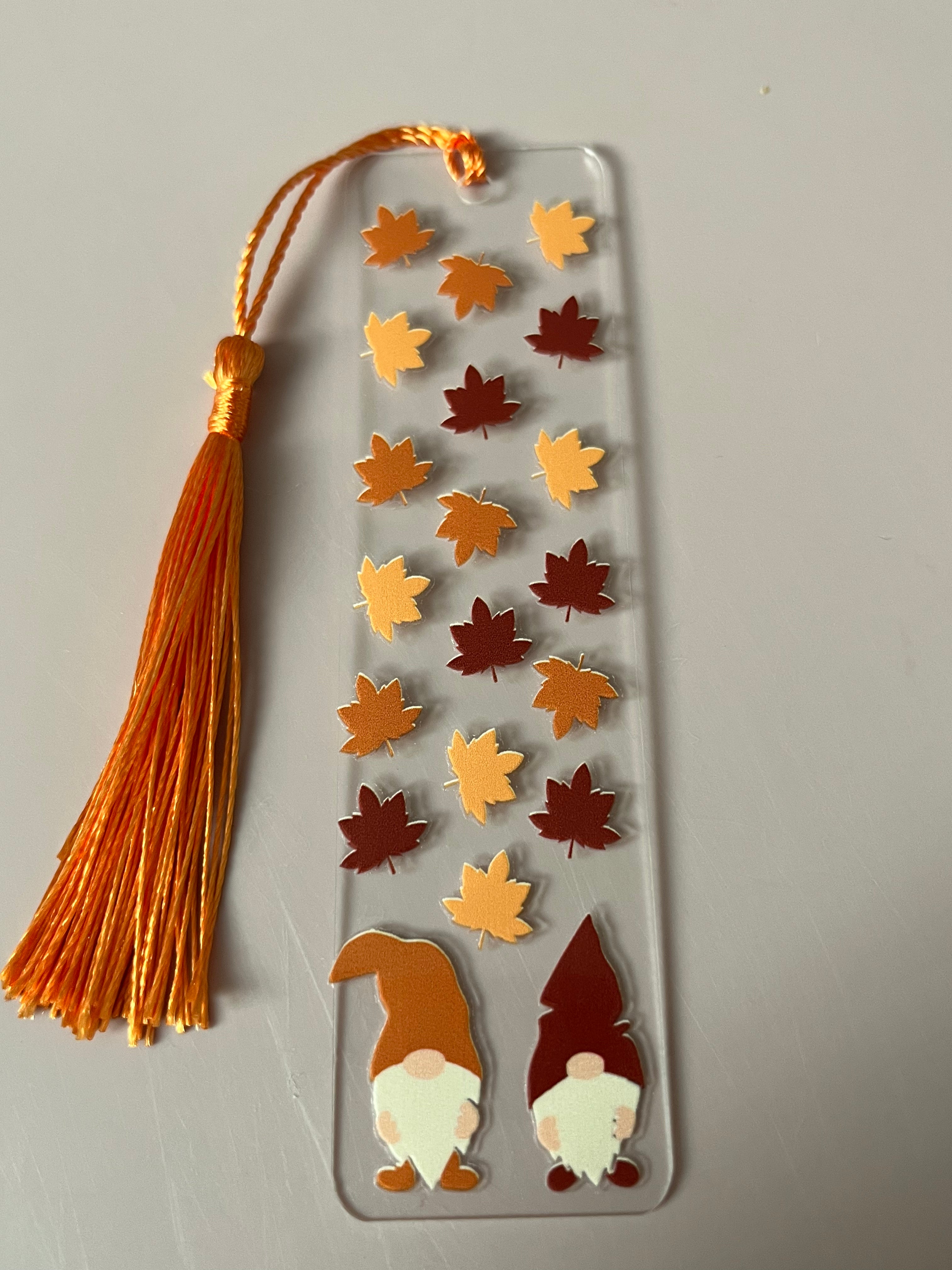 Autumn gonks bookmark