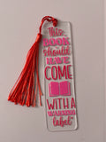This book should have come with a warning label bookmark
